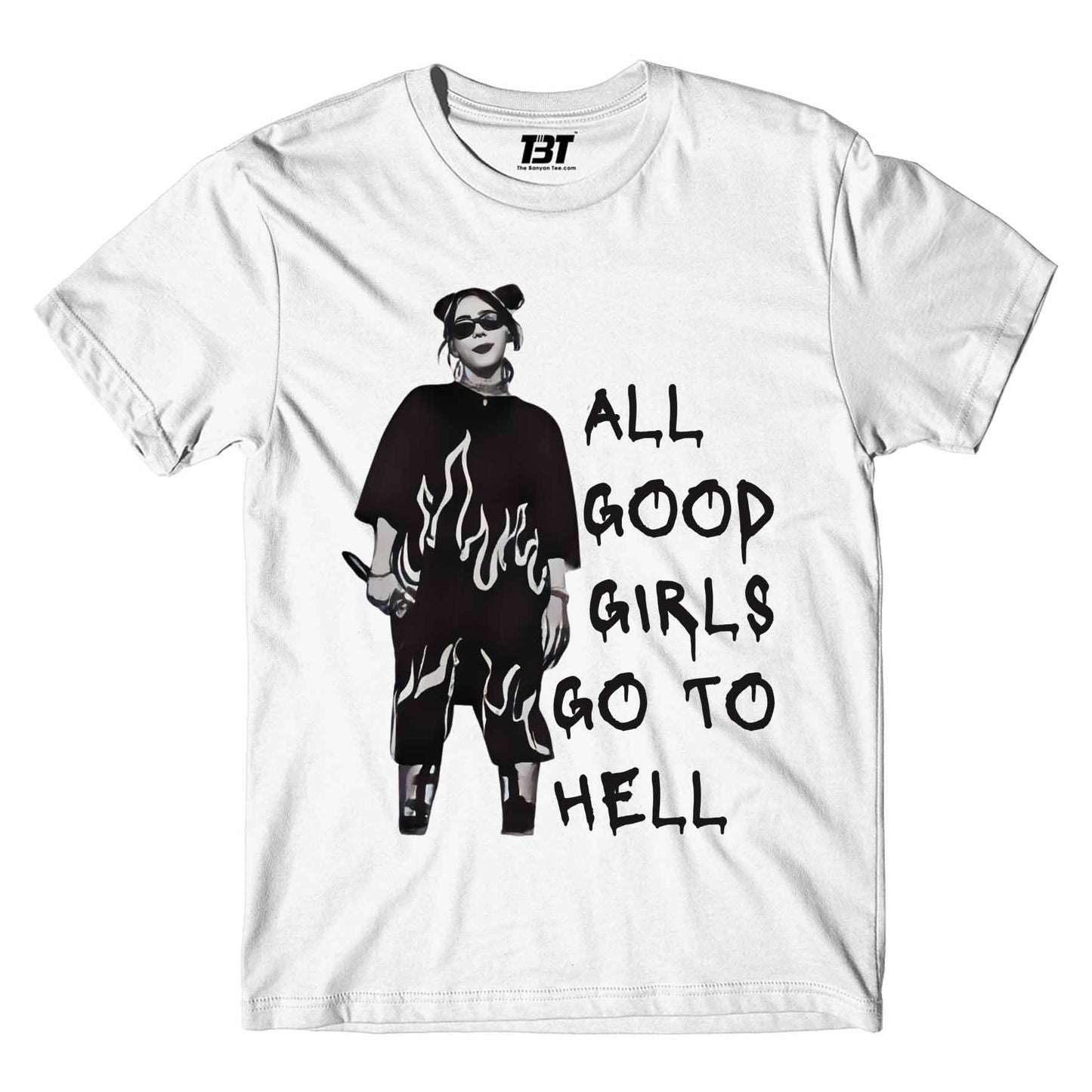 billie eilish all the good girls go to hell t-shirt music band buy online india the banyan tee tbt men women girls boys unisex white