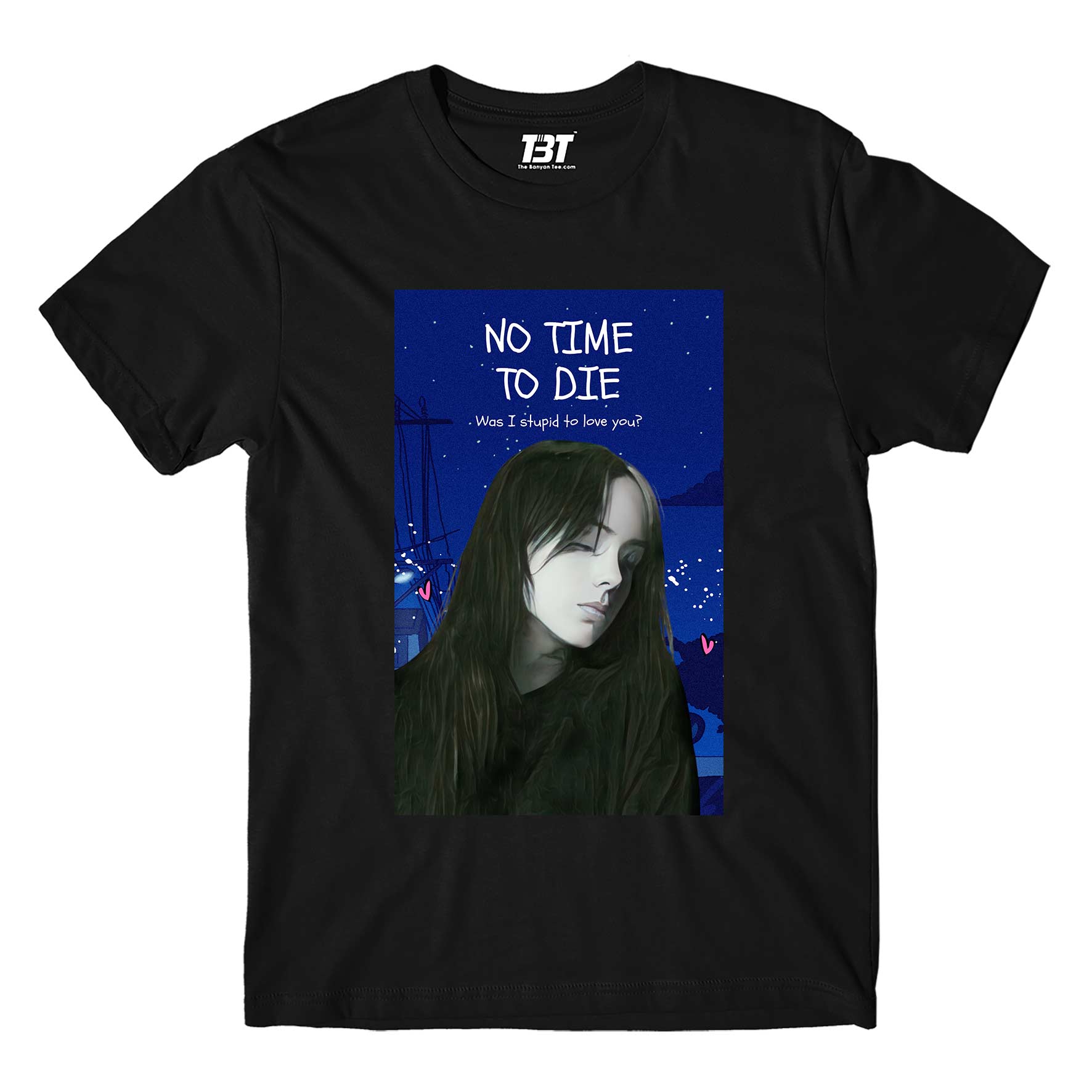 billie eilish no time to die t-shirt music band buy online india the banyan tee tbt men women girls boys unisex black