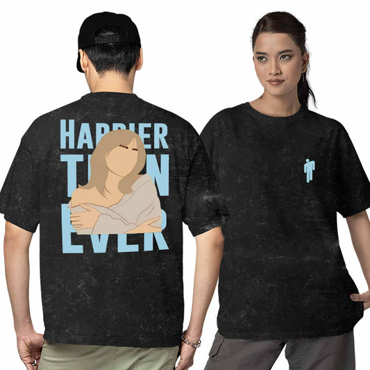 billie eilish oversized t shirt - happier than ever music t-shirt black buy online india the banyan tee tbt men women girls boys unisex