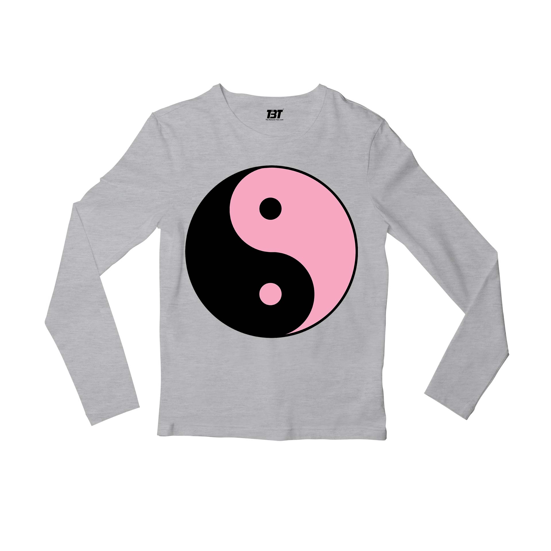 black pink yin yang full sleeves long sleeves music band buy online india the banyan tee tbt men women girls boys unisex gray song k pop jennie lisa jisoo rose