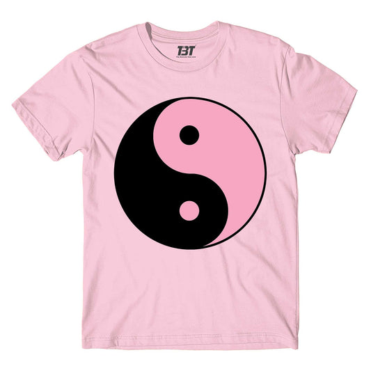 black pink yin yang t-shirt music band buy online india the banyan tee tbt men women girls boys unisex Baby Pink song k pop jennie lisa jisoo rose