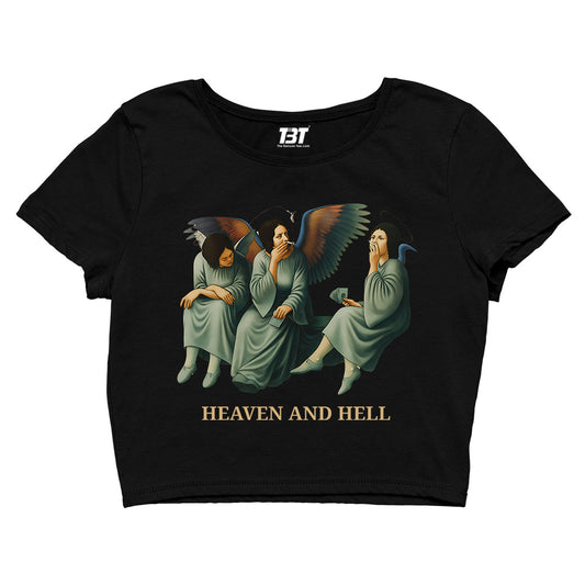 black sabbath heaven and hell crop top music band buy online india the banyan tee tbt men women girls boys unisex black