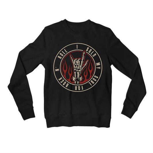 black sabbath sold my soul for rock n' roll sweatshirt upper winterwear music band buy online india the banyan tee tbt men women girls boys unisex black