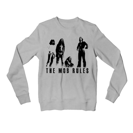 black sabbath the mob rules sweatshirt upper winterwear music band buy online india the banyan tee tbt men women girls boys unisex gray