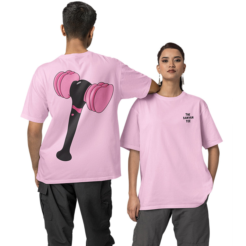 Black Pink Oversized T shirt - The Lightstick