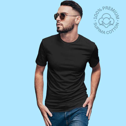 supima black t-shirt