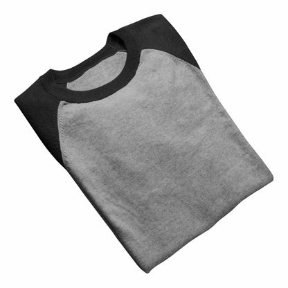 Black & Charcoal Raglan Sleeve T shirt