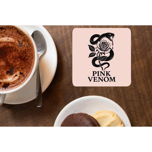 black pink pink venom coasters wooden table cups indian music band buy online india the banyan tee tbt men women girls boys unisex  