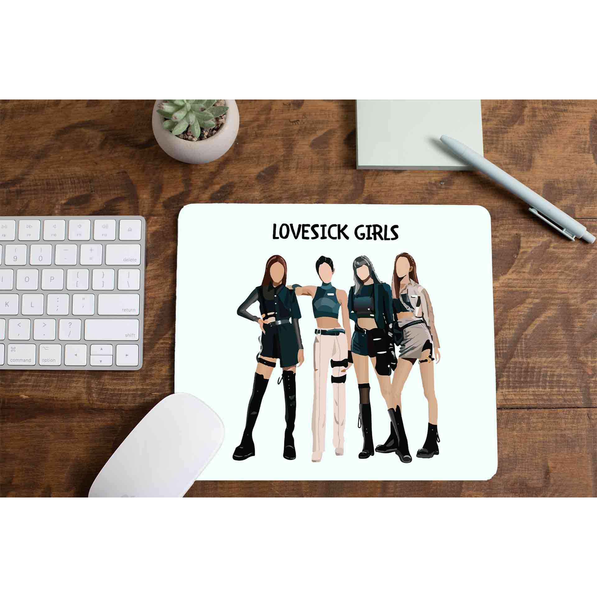 black pink lovesick girls mousepad logitech large anime music band buy online india the banyan tee tbt men women girls boys unisex  song k pop jennie lisa jisoo rose