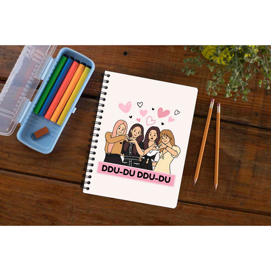 black pink ddu du ddu du du notebook notepad diary buy online india the banyan tee tbt unruled song k pop jennie lisa jisoo rose