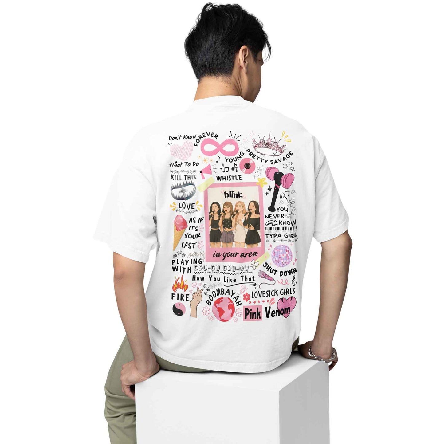 black pink oversized t shirt - blink music t-shirt white buy online india the banyan tee tbt men women girls boys unisex