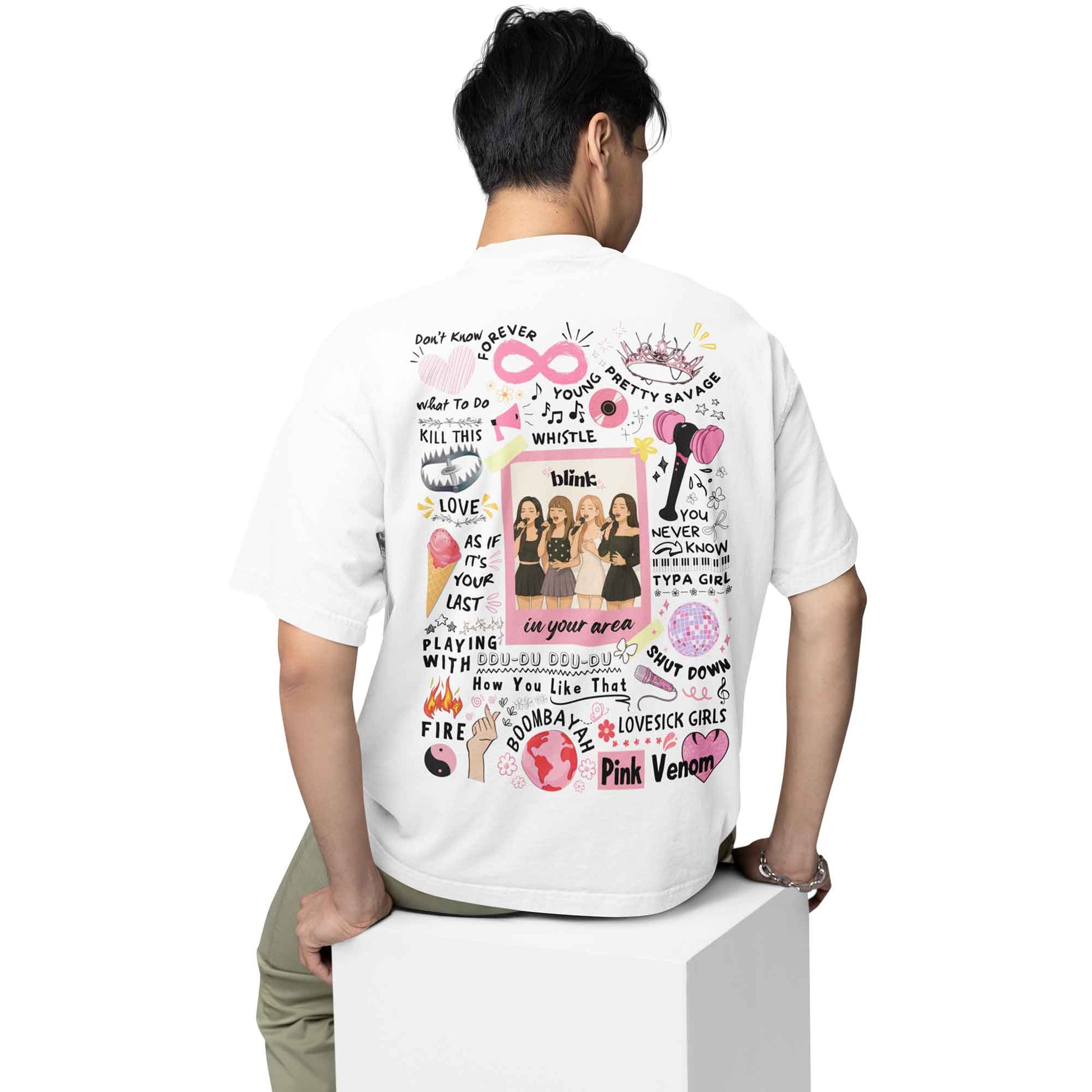 black pink oversized t shirt - blink music t-shirt white buy online india the banyan tee tbt men women girls boys unisex