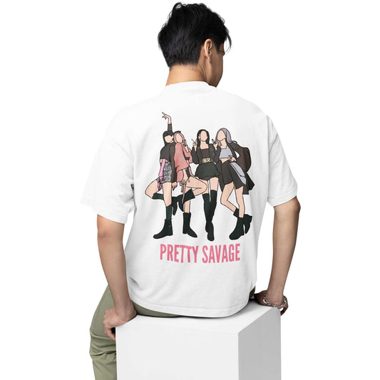 black pink oversized t shirt - pretty savage music t-shirt white buy online india the banyan tee tbt men women girls boys unisex