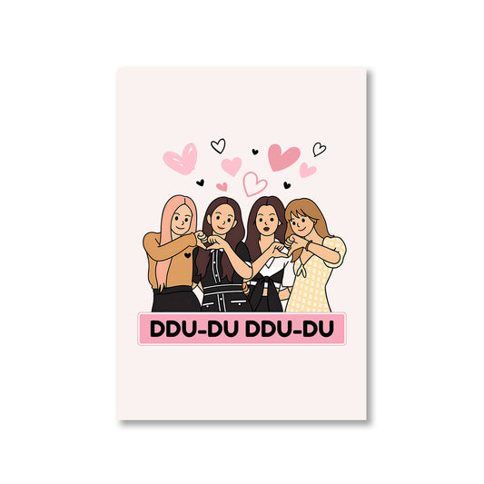 black pink ddu du ddu du du poster wall art buy online india the banyan tee tbt a4 song k pop jennie lisa jisoo rose