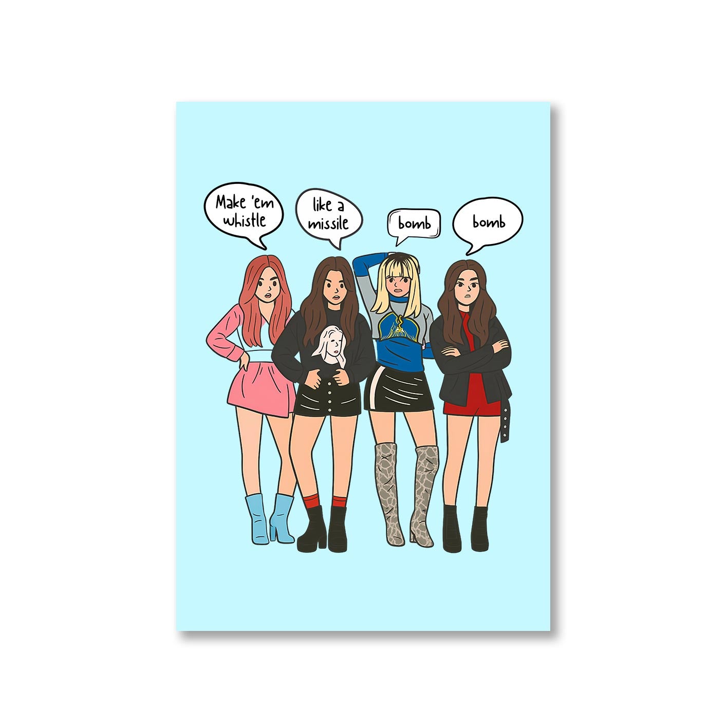 black pink whistle poster wall art buy online india the banyan tee tbt a4 song k pop jennie lisa jisoo rose