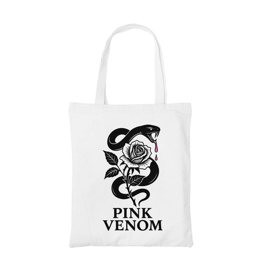 black pink pink venom tote bag cotton printed music band buy online india the banyan tee tbt men women girls boys unisex  