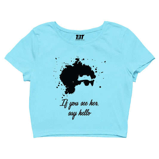bob dylan if you see her, say hello crop top music band buy online india the banyan tee tbt men women girls boys unisex white