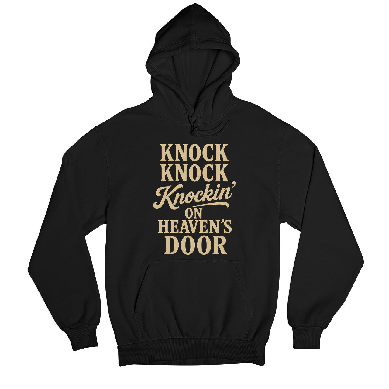 bob dylan knockin' on heaven's door hoodie hooded sweatshirt winterwear music band buy online india the banyan tee tbt men women girls boys unisex black