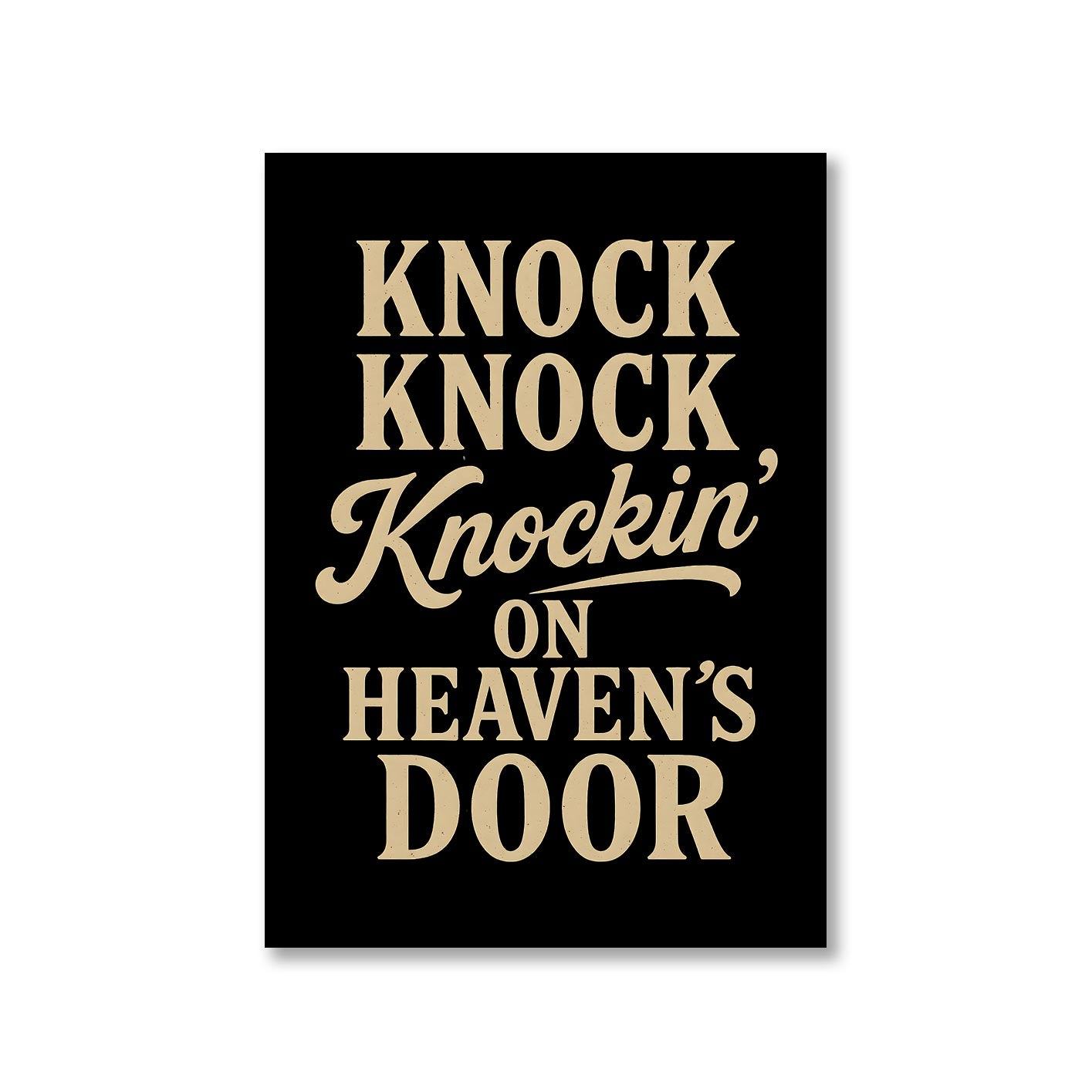 bob dylan knockin' on heaven's door poster wall art buy online india the banyan tee tbt a4