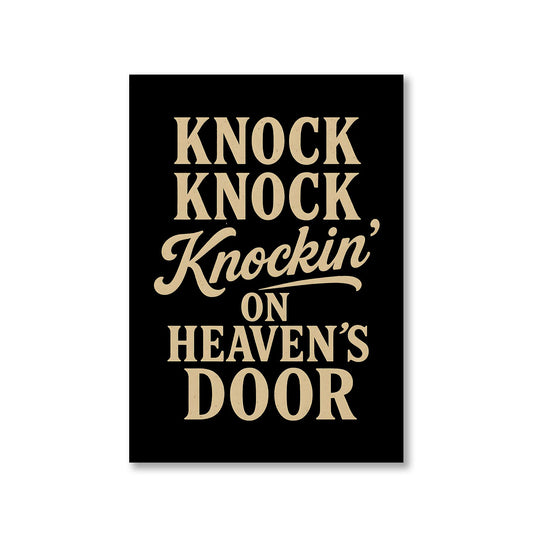 bob dylan knockin' on heaven's door poster wall art buy online india the banyan tee tbt a4