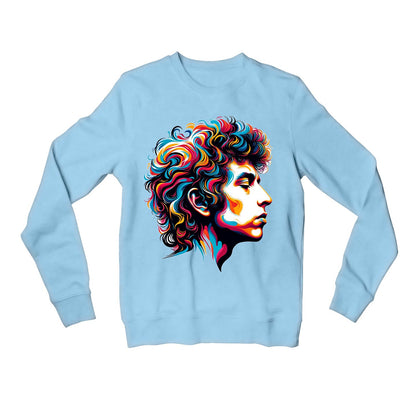 bob dylan fan art sweatshirt upper winterwear music band buy online india the banyan tee tbt men women girls boys unisex baby blue 