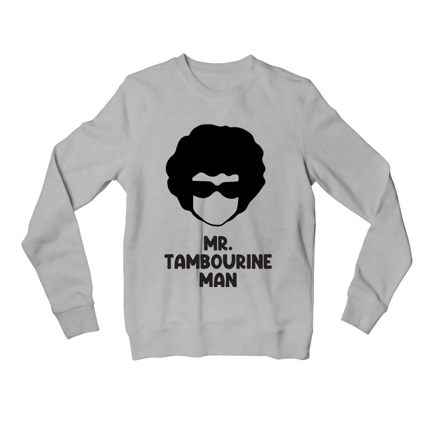 bob dylan mr. tambourine man sweatshirt upper winterwear music band buy online india the banyan tee tbt men women girls boys unisex gray