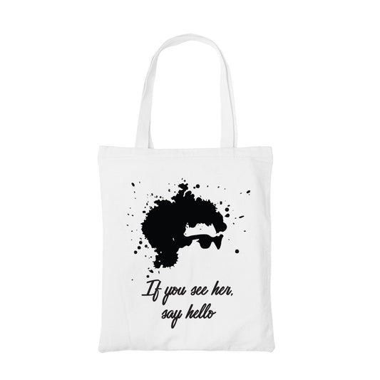 bob dylan if you see her, say hello  tote bag cotton printed music band buy online india the banyan tee tbt men women girls boys unisex