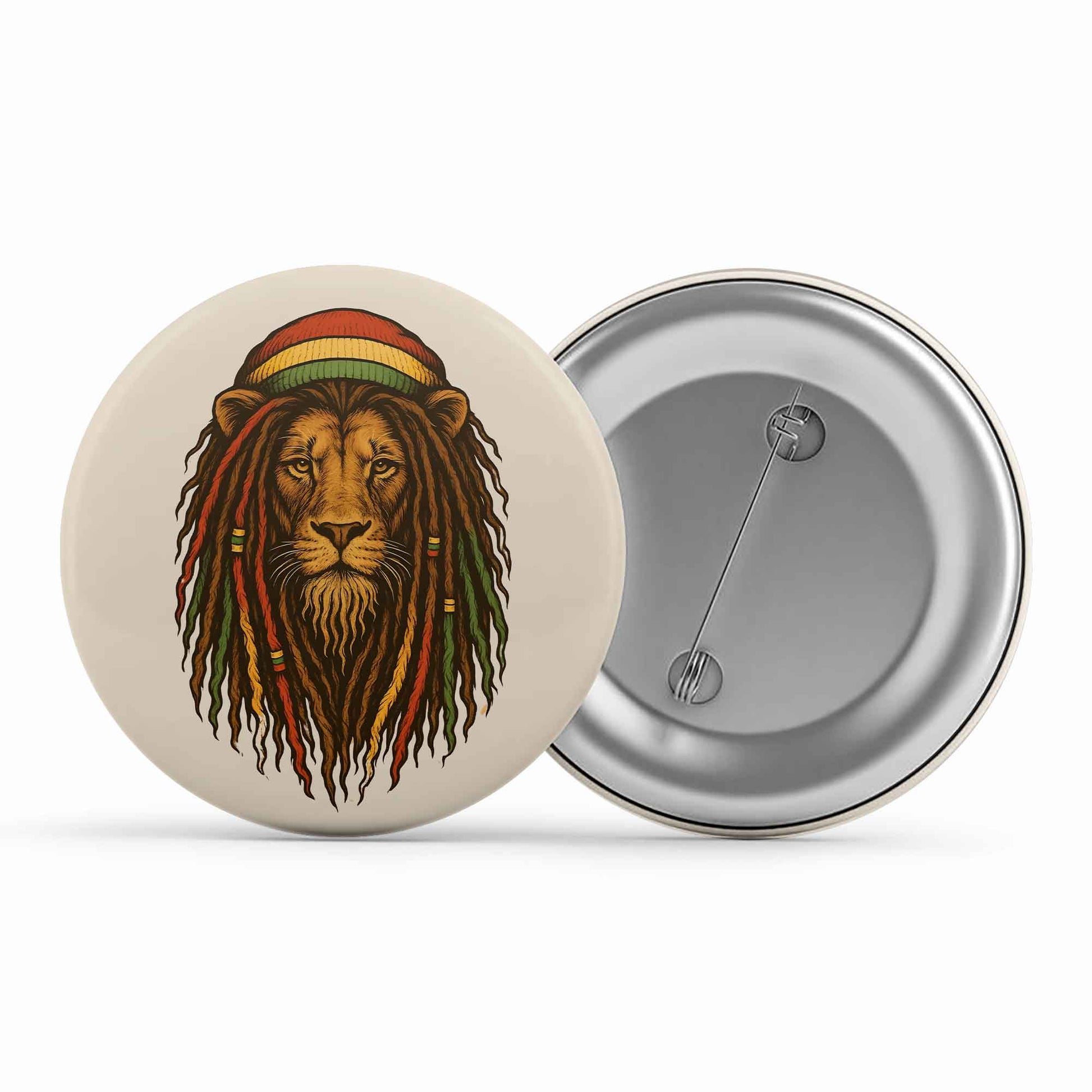 bob marley rasta lion badge pin button music band buy online india the banyan tee tbt men women girls boys unisex
