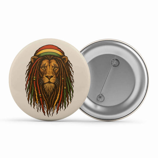bob marley rasta lion badge pin button music band buy online india the banyan tee tbt men women girls boys unisex
