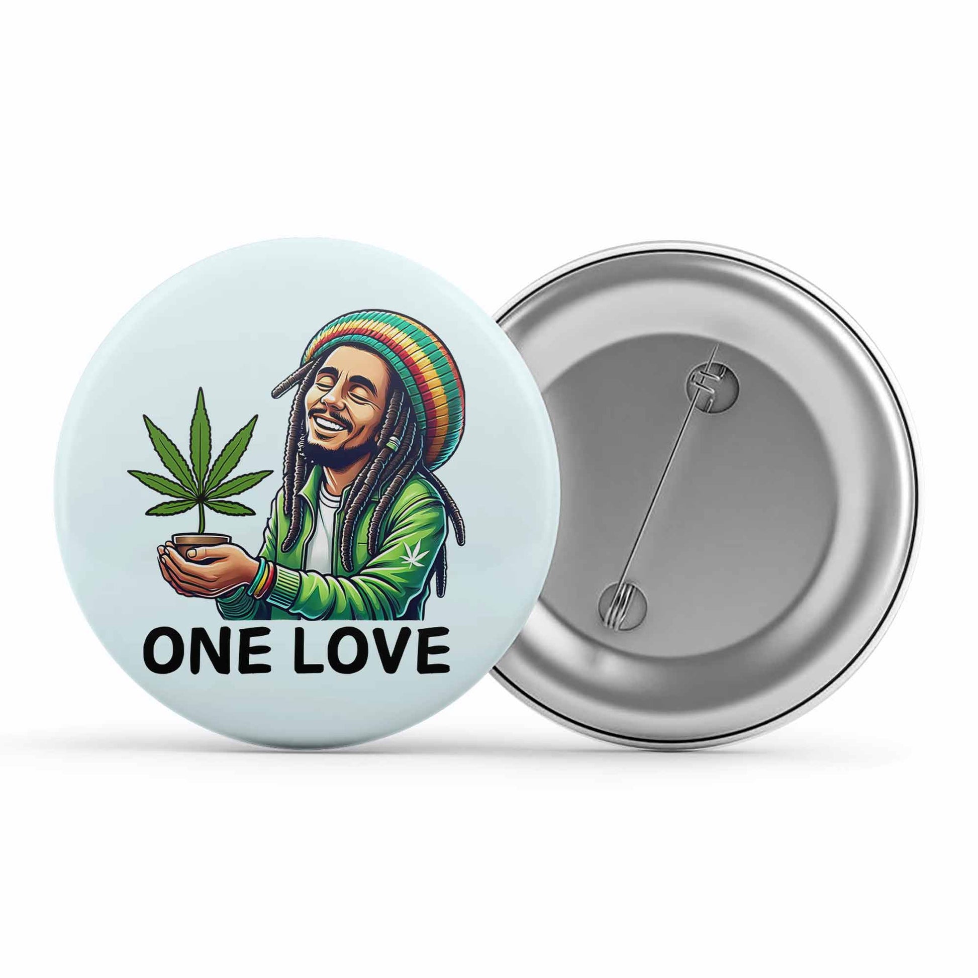 bob marley the only love badge pin button music band buy online india the banyan tee tbt men women girls boys unisex
