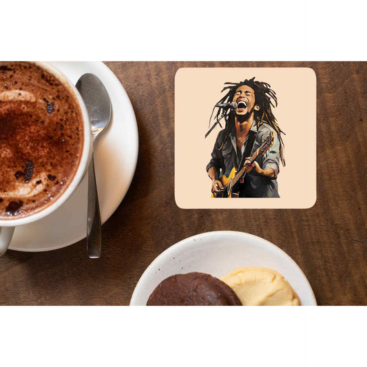 bob marley fan art coasters wooden table cups indian music band buy online india the banyan tee tbt men women girls boys unisex