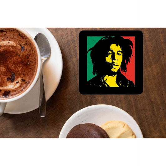 bob marley pop art coasters wooden table cups indian music band buy online india the banyan tee tbt men women girls boys unisex