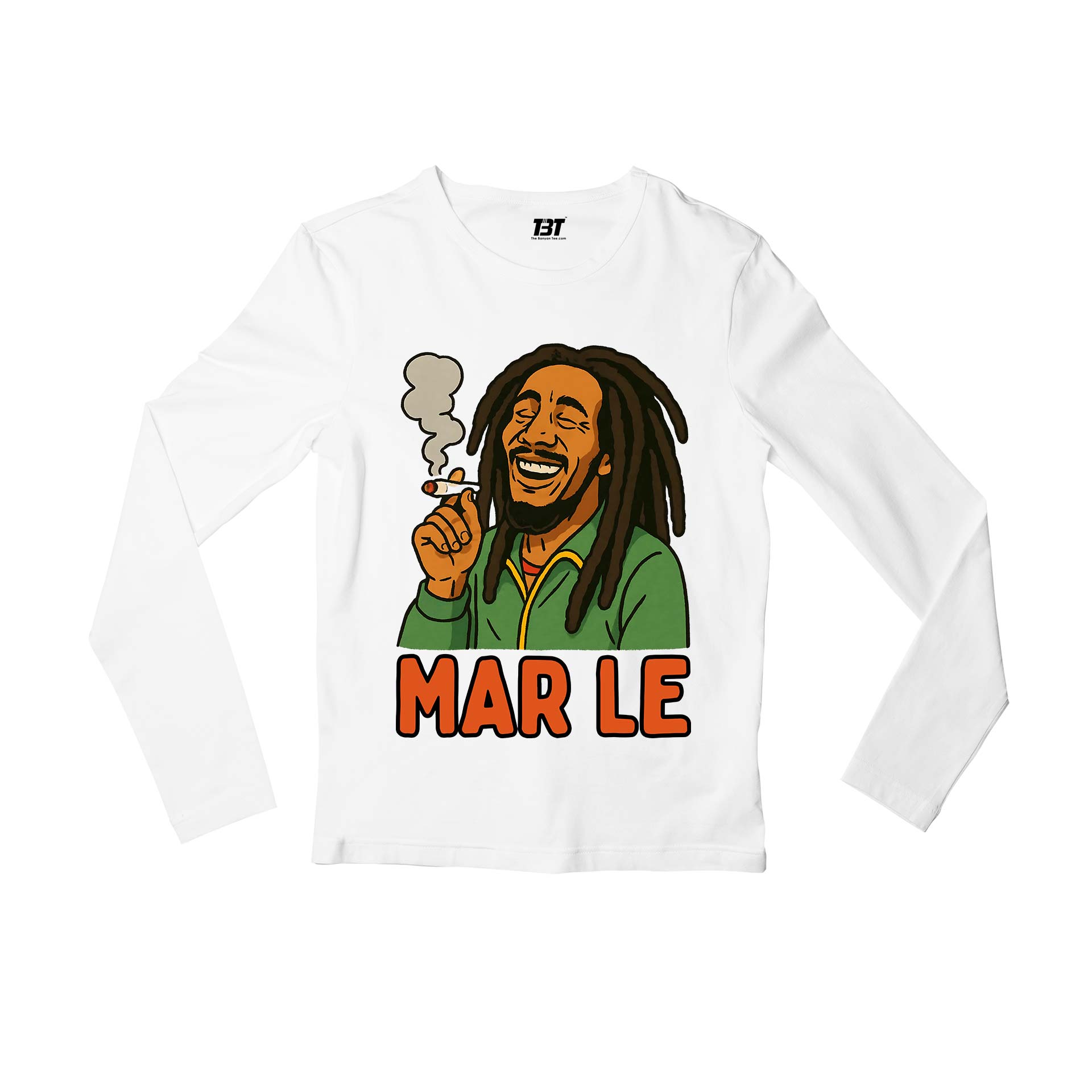bob marley mar le full sleeves long sleeves music band buy online india the banyan tee tbt men women girls boys unisex white