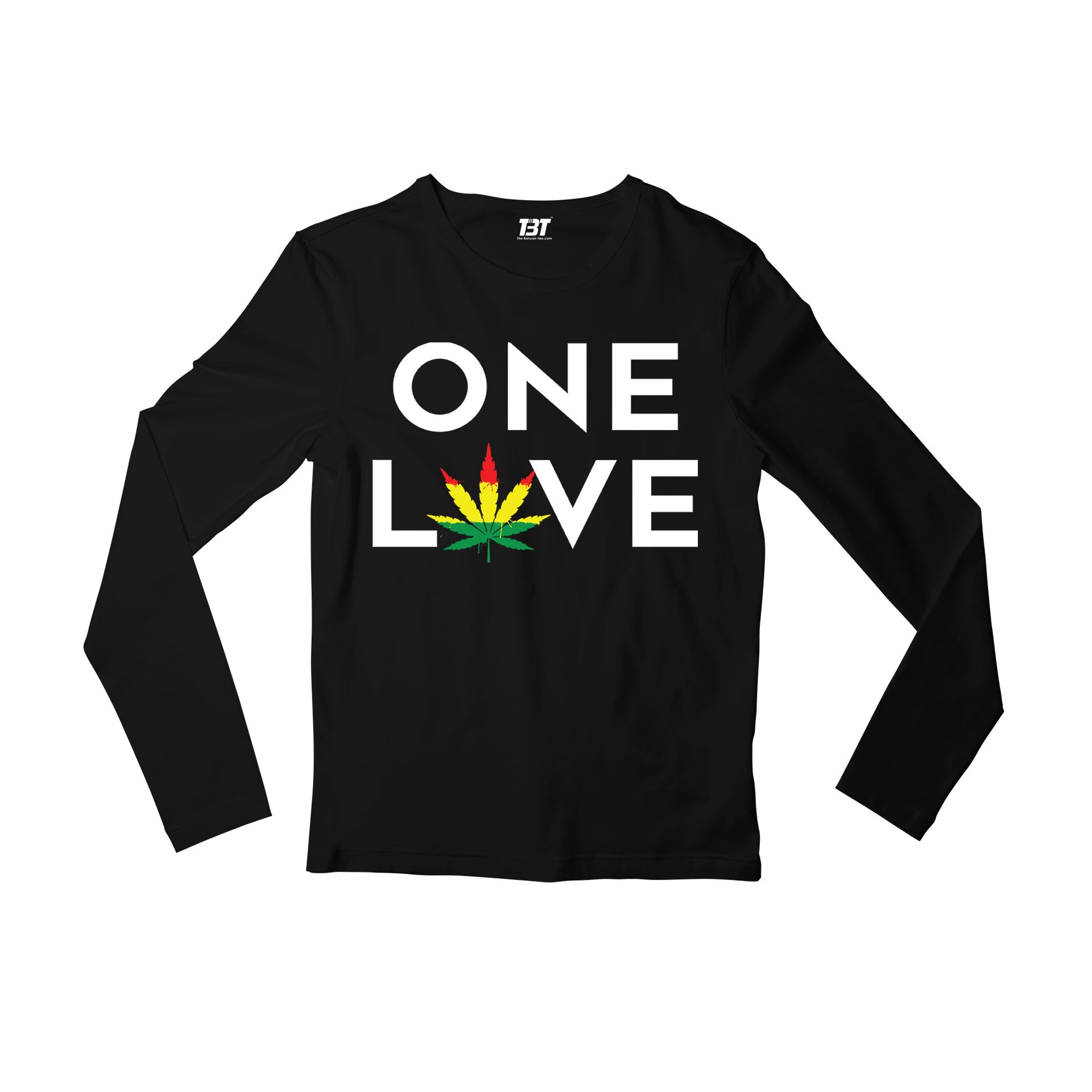 bob marley one love full sleeves long sleeves music band buy online india the banyan tee tbt men women girls boys unisex black