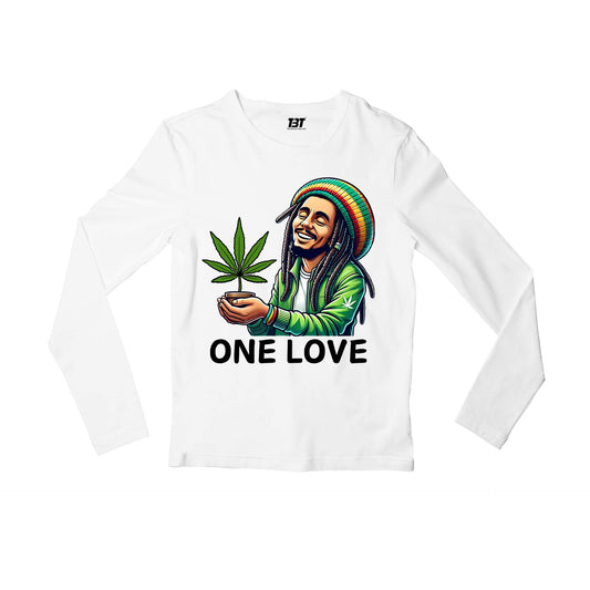 bob marley the only love full sleeves long sleeves music band buy online india the banyan tee tbt men women girls boys unisex white