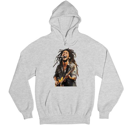 bob marley fan art hoodie hooded sweatshirt winterwear music band buy online india the banyan tee tbt men women girls boys unisex gray