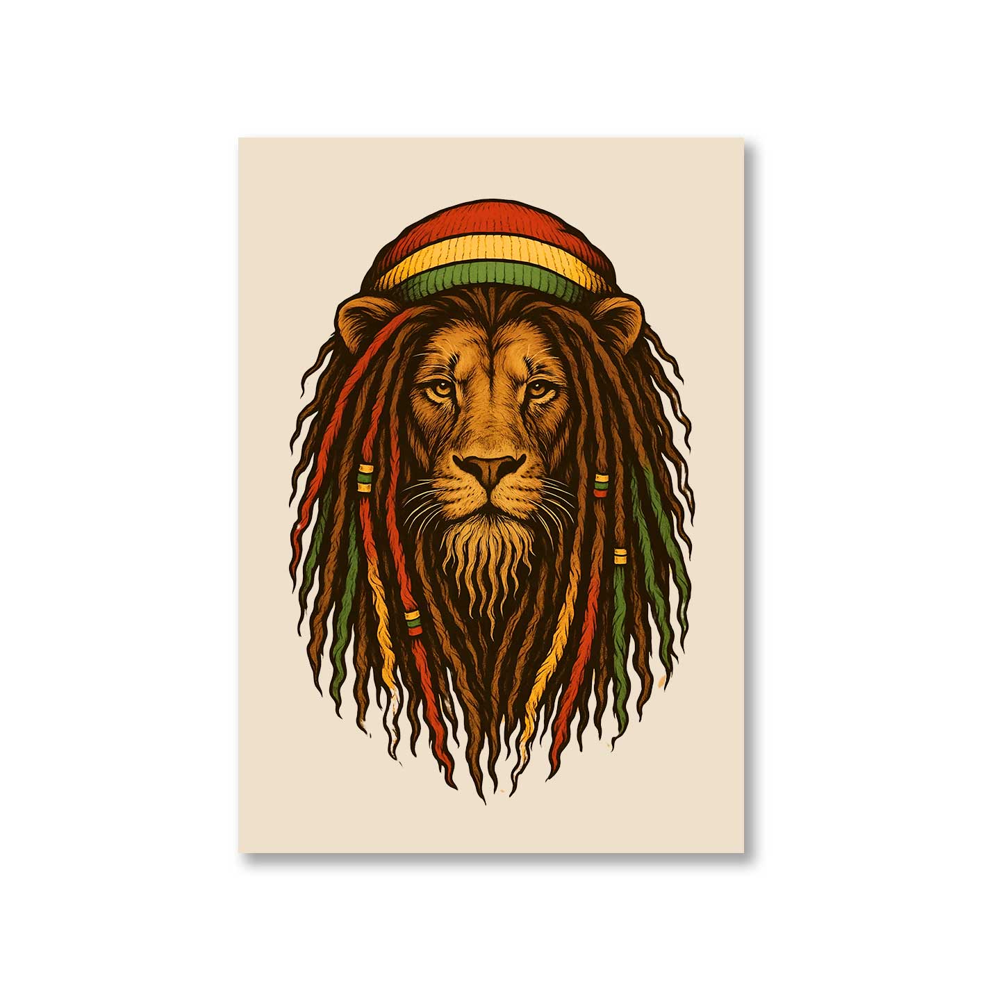 bob marley rasta lion poster wall art buy online india the banyan tee tbt a4