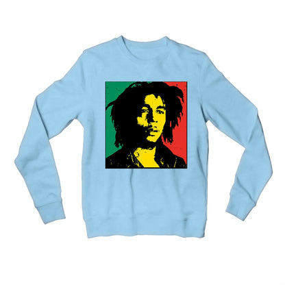 bob marley pop art sweatshirt upper winterwear music band buy online india the banyan tee tbt men women girls boys unisex black