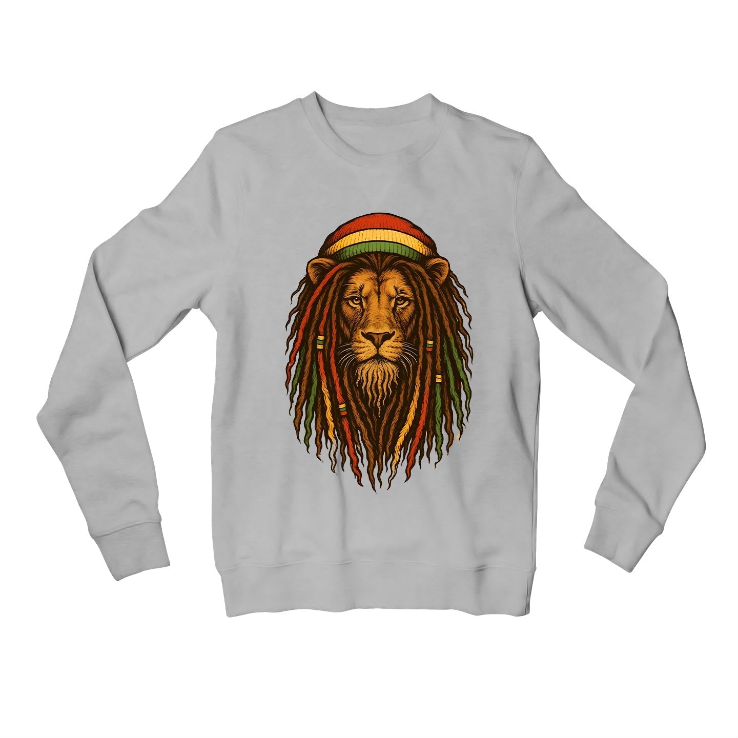 bob marley rasta lion sweatshirt upper winterwear music band buy online india the banyan tee tbt men women girls boys unisex gray