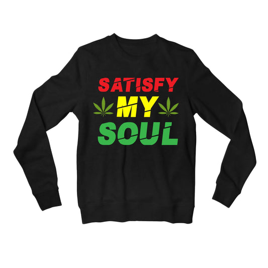 bob marley satisfy my soul sweatshirt upper winterwear music band buy online india the banyan tee tbt men women girls boys unisex black