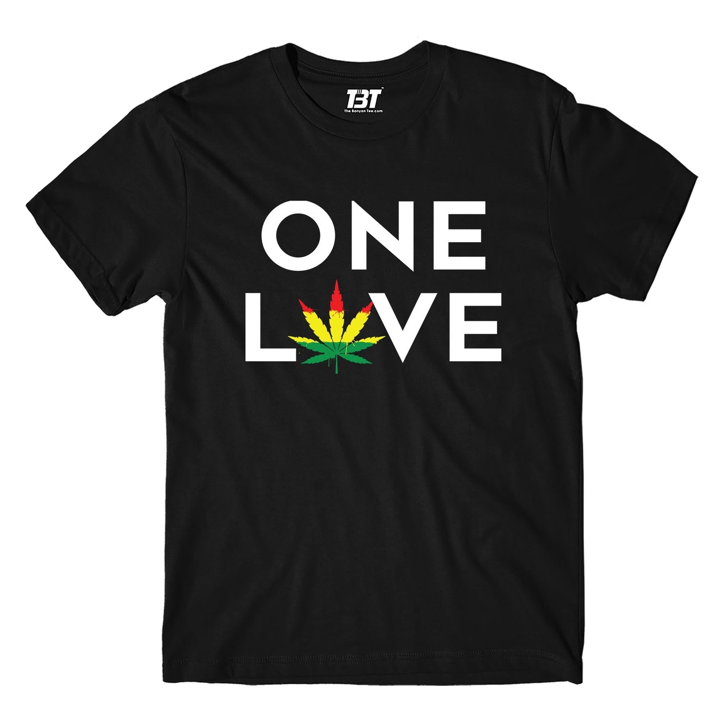 bob marley one love t-shirt music band buy online india the banyan tee tbt men women girls boys unisex black