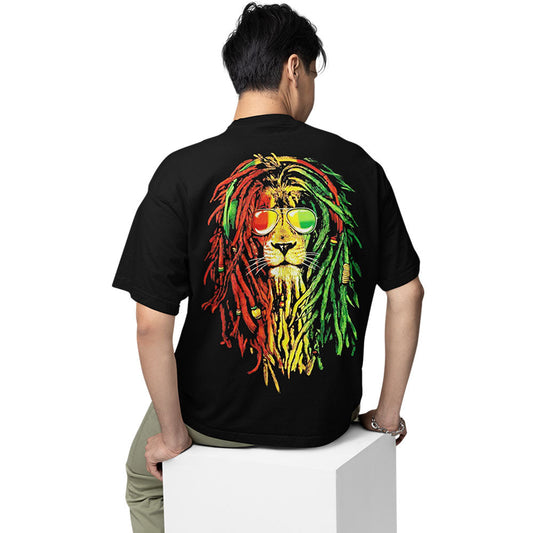 bob marley oversized t shirt - rasta lion music t-shirt black buy online india the banyan tee tbt men women girls boys unisex