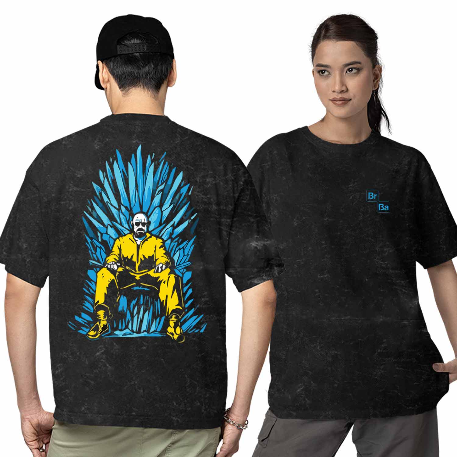 breaking bad oversized t shirt - the blue crystal throne tv & movies t-shirt black buy online india the banyan tee tbt men women girls boys unisex