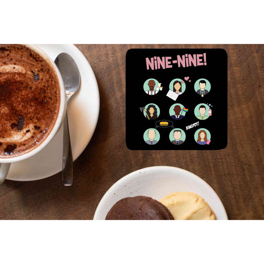 brooklyn nine-nine nine-nine coasters wooden table cups indian buy online india the banyan tee tbt men women girls boys unisex  detective jake peralta terry charles boyle gina linetti andy samberg merchandise clothing acceessories