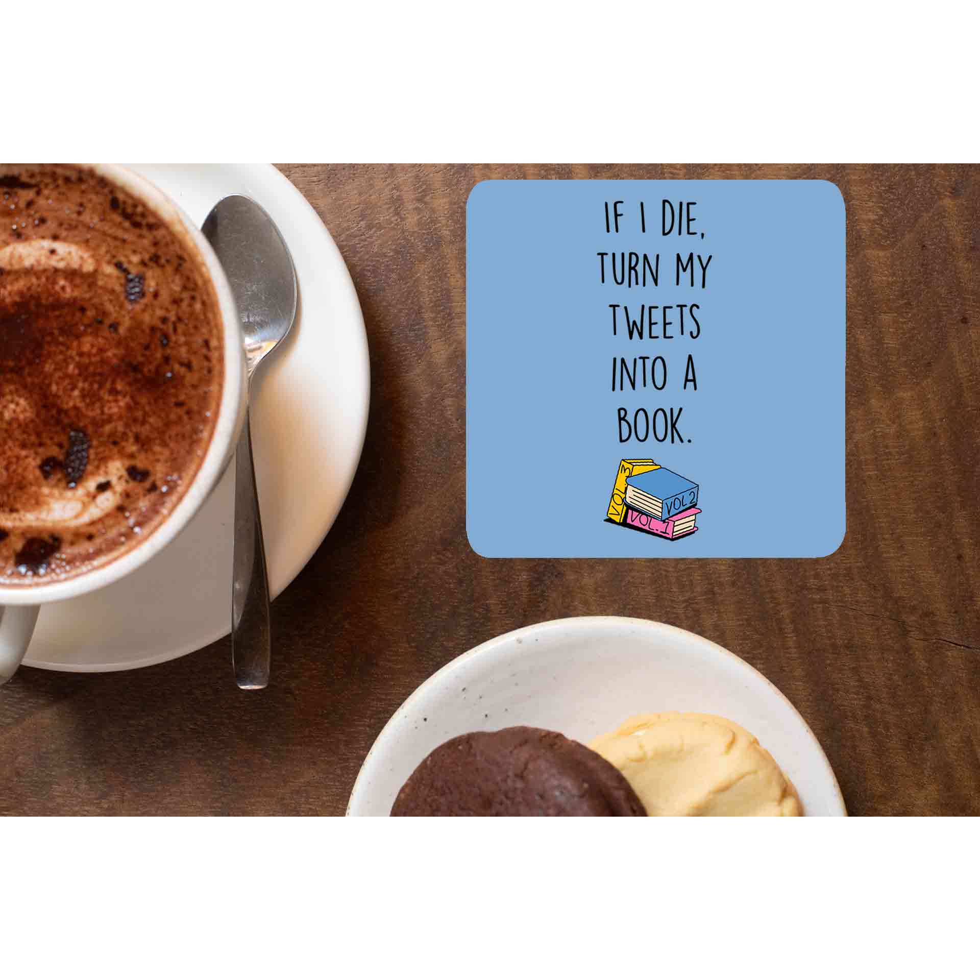 brooklyn nine-nine turn my tweets into books coasters wooden table cups indian tv & movies buy online india the banyan tee tbt men women girls boys unisex  stranger things eleven demogorgon shadow monster dustin quote vector art clothing accessories merchandise