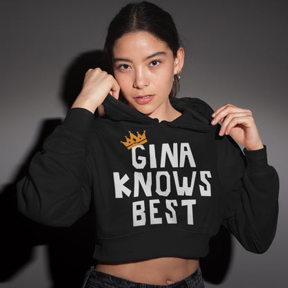 brooklyn nine-nine gina knows best crop hoodie hooded sweatshirt upper winterwear buy online india the banyan tee tbt men women girls boys unisex black detective jake peralta terry charles boyle gina linetti andy samberg merchandise clothing acceessories