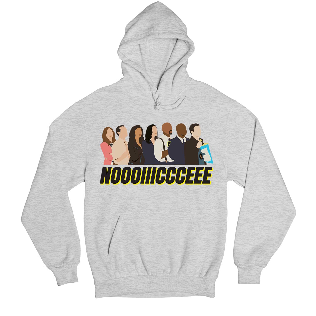 brooklyn nine-nine noooiiiccceee hoodie hooded sweatshirt winterwear buy online india the banyan tee tbt men women girls boys unisex gray detective jake peralta terry charles boyle gina linetti andy samberg merchandise clothing acceessories