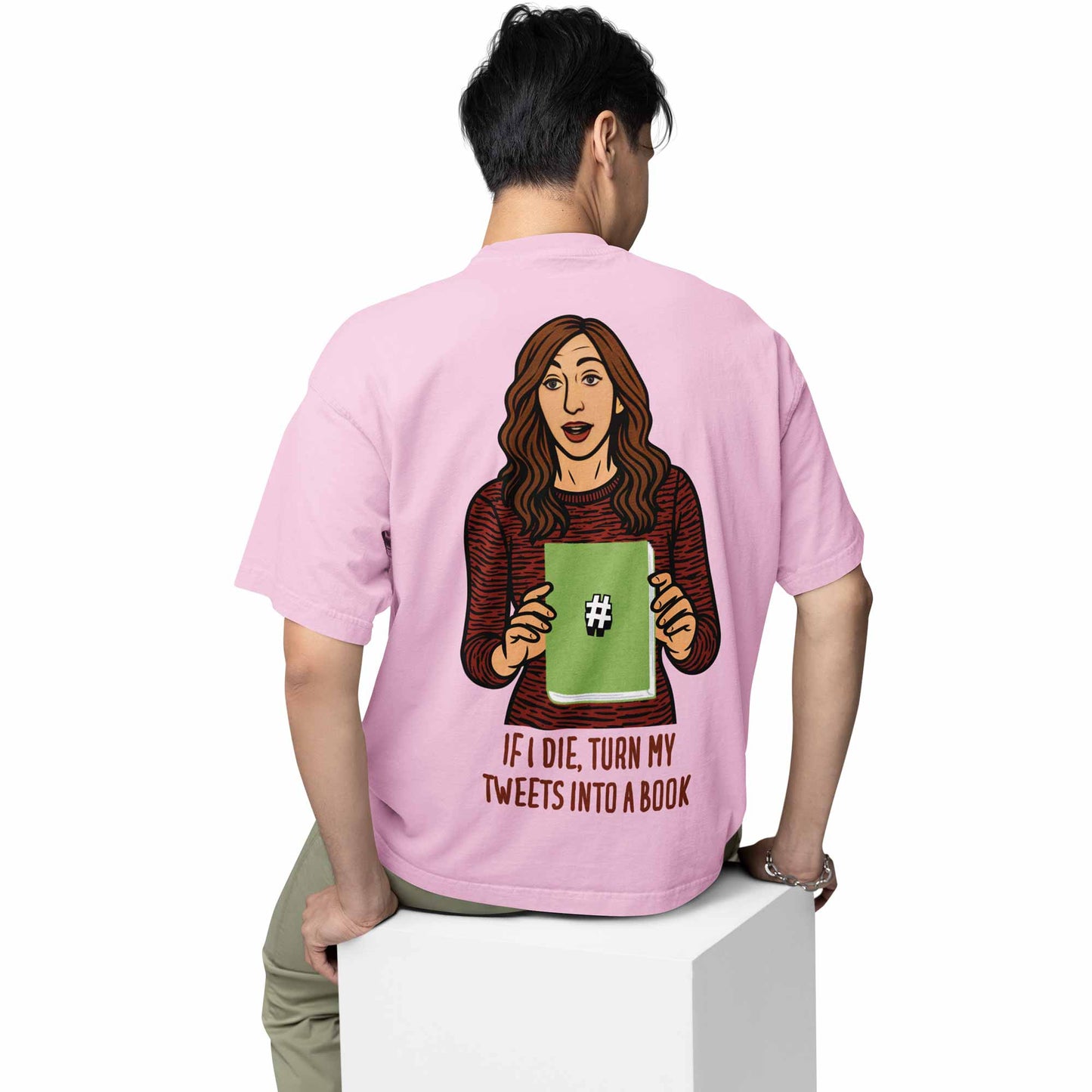 brooklyn nine-nine oversized t shirt - turn my tweets into a book tv & movies t-shirt baby pink buy online india the banyan tee tbt men women girls boys unisex