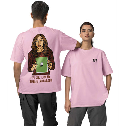 brooklyn nine-nine oversized t shirt - turn my tweets into a book tv & movies t-shirt baby pink buy online india the banyan tee tbt men women girls boys unisex
