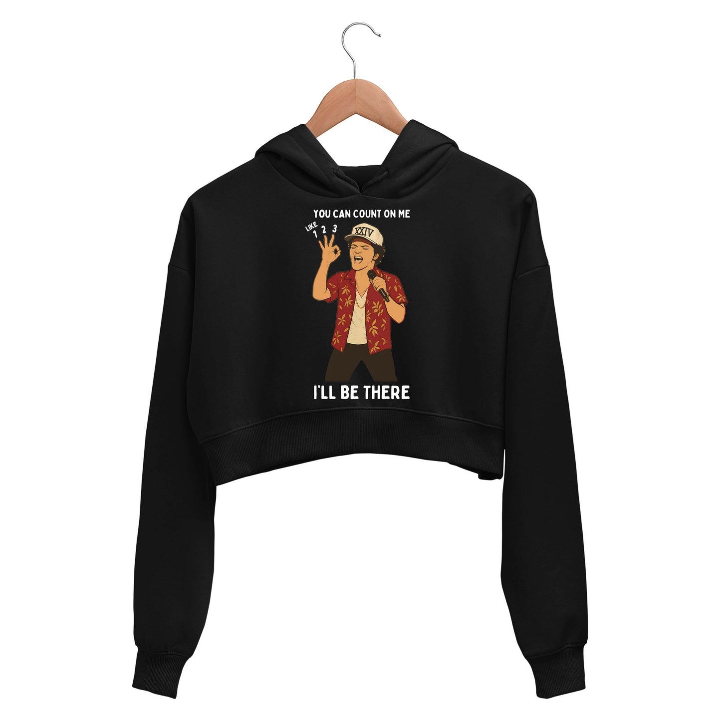 bruno mars count on me crop hoodie hooded sweatshirt upper winterwear music band buy online india the banyan tee tbt men women girls boys unisex black